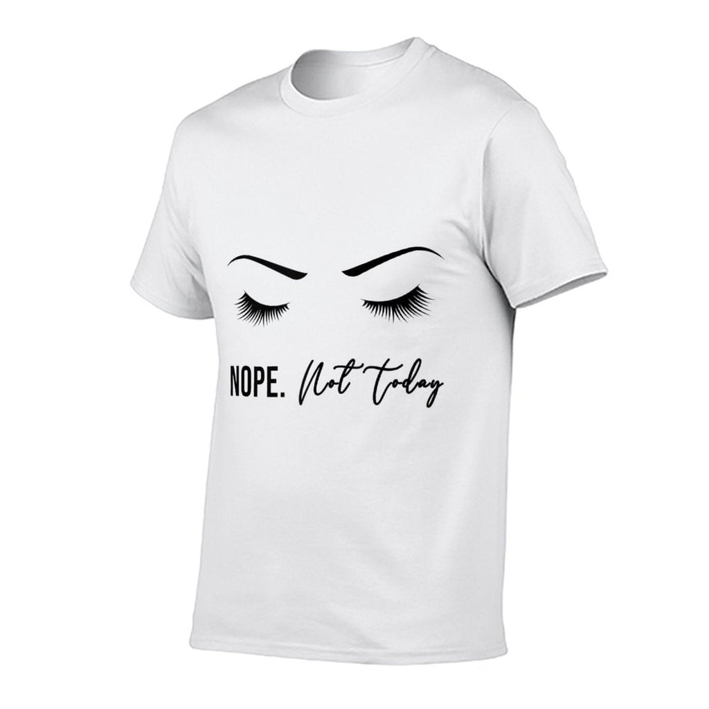 Nope Not Today for Women  Cute Woman Girl Funny  Rolled Sleeves T-Shirt