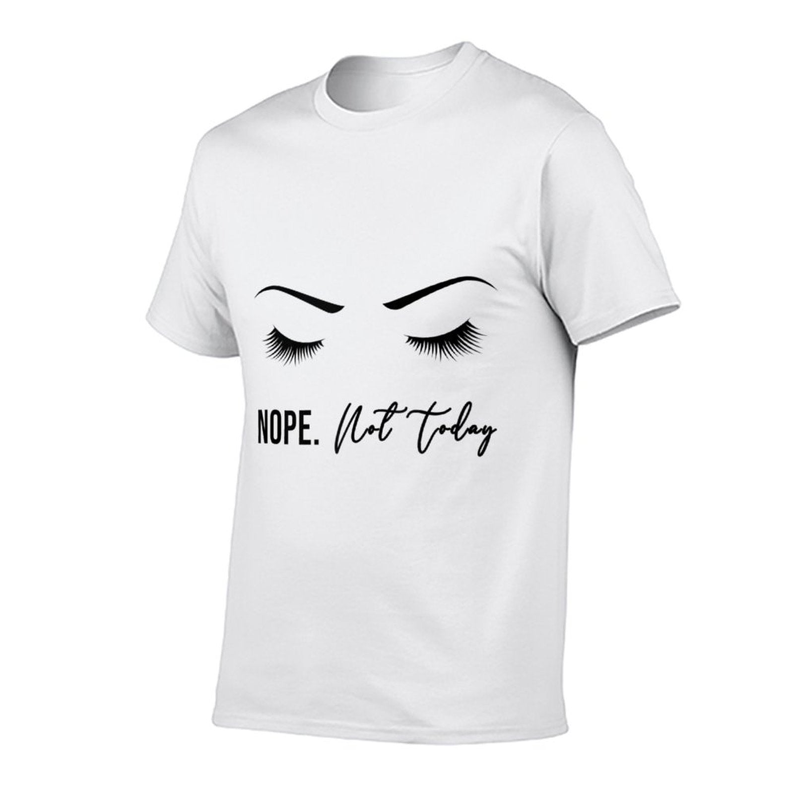 Nope Not Today for Women  Cute Woman Girl Funny  Rolled Sleeves T-Shirt